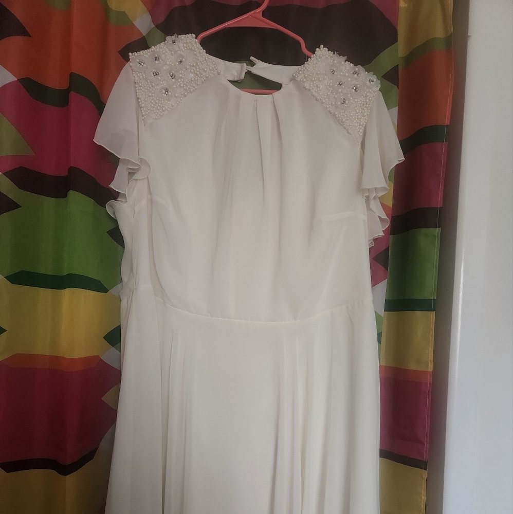 ASOS curve shoulder embellished dress